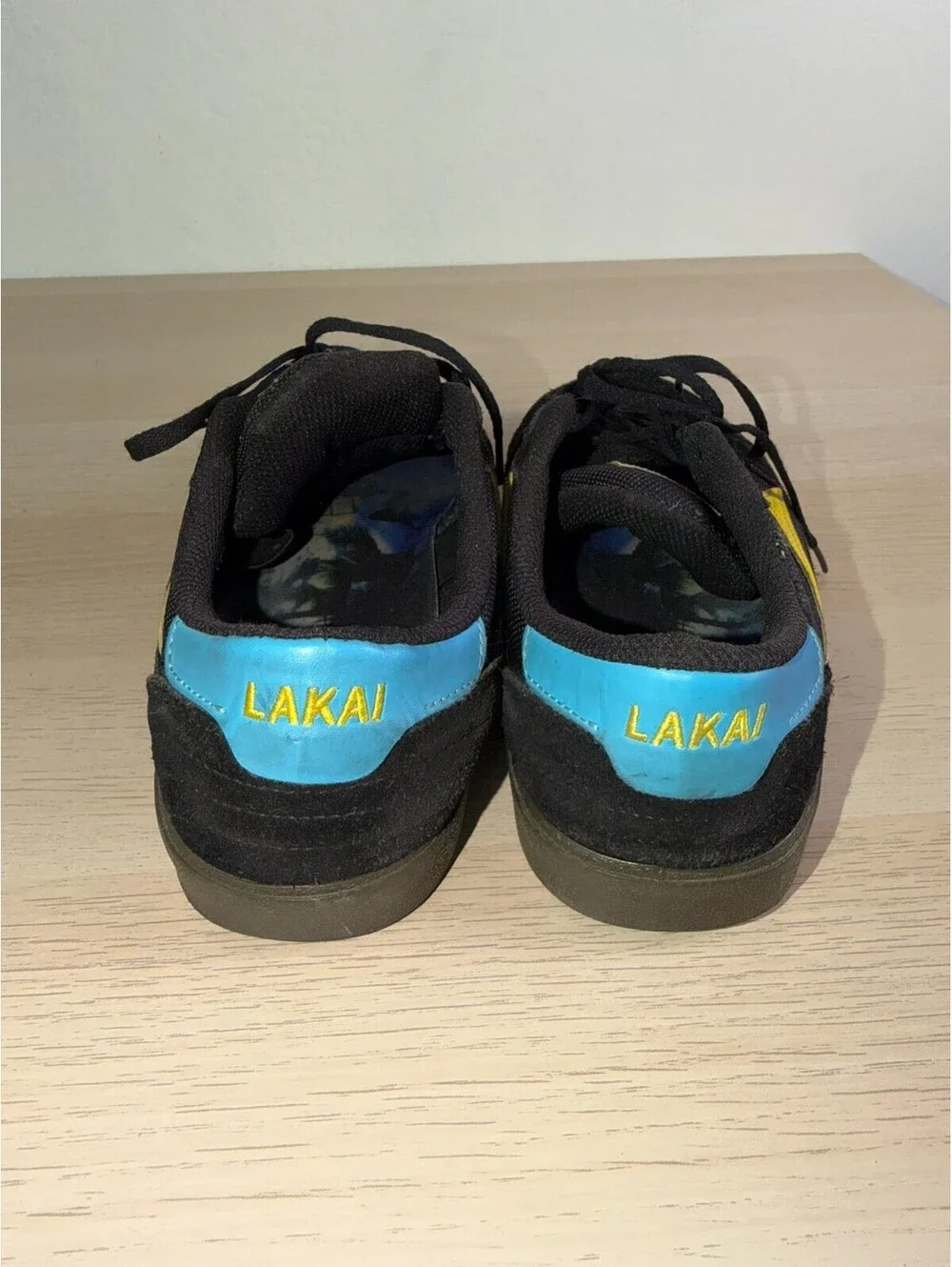 Lakai Cambridge Pacifico Clara Collab Skate Shoes Black/Blue/Yellow Men’s 10